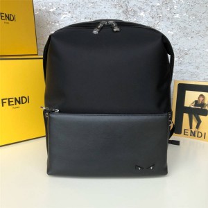 FENDI new nylon and leather men's Vocabulary backpack
