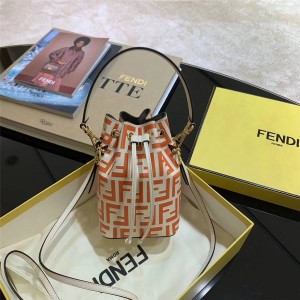 FENDI FF embossed MON TRESOR mini bucket bag 8BS010