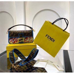 FENDI official website embroidery Baguette medium handbag