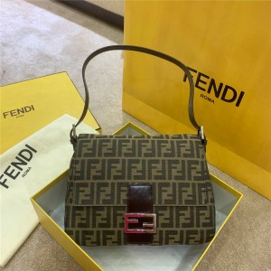 FENDI new vintage large old flower baguette bag