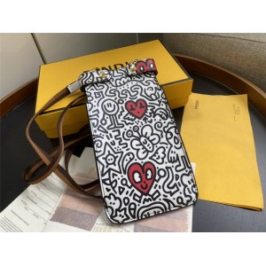 FENDI PEEK-A-PHONE Peekaboo printed mobile phone bag 8M0442