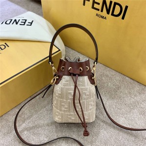 FENDI new MON TRESOR canvas mini bucket bag 8BS010