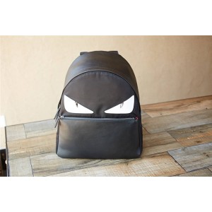 Fendi men's backpack small monster eyes nylon spell leather bag 7VZ042