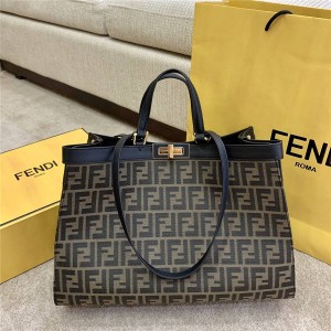 FENDI double FF old flower peekaboo X-tote shopping bag