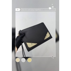 FENDI New Men's Bag Bugs Eye Envelope Clutch