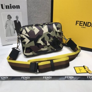 FENDI new men's bag camouflage little monster messenger bag