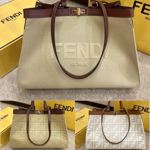 FENDI new PEEKABOO X-TOTE canvas shopping bag 8BH374