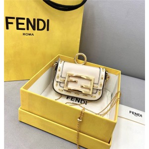 FENDI metal stitching NANO BAGUETTE charm 7AS045