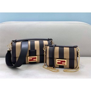 FENDI striped Pequin pattern BAGUETTE handbag