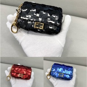 fendi NANO BAGUETTE charm sequin bag charm