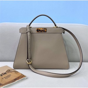 Fendi PEEKABOO ISEEU Handbag Pigeon Grey 8BN327