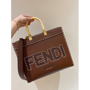 fendi Sunshine medium outer stitched leather shopping bag 8BH386