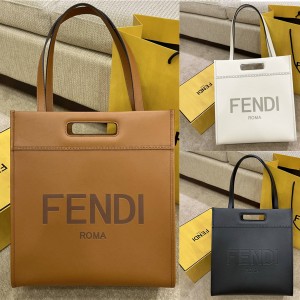 FENDI ROMA leather shopping bag handbag tote bag 7VA481