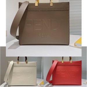 fendi Sunshine medium woven leather shopping bag 8BH386