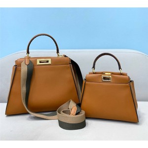 FENDI PEEKABOO ICONIC handbag with FF pattern inside
