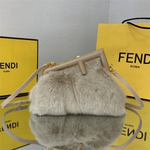 FENDI FIRST Mink Fur Small Handbag 8BP129