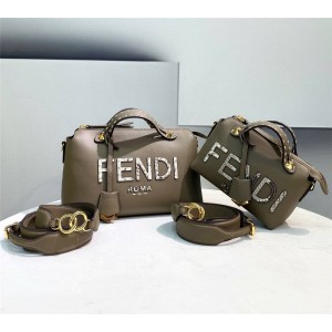 FENDI BY THE WAY Mini snakeskin Boston bag