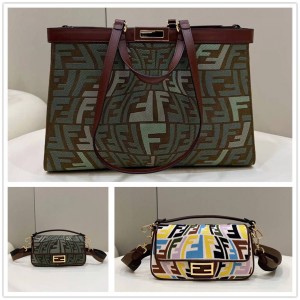 FENDI Sunshine BAGUETTE Fish Eye Stick Bag Shopping Bag