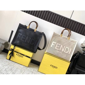 FENDI 8BH386 Sunshine Medium Hollow Shopping Bag Tote Bag