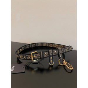 Fendi 8C0597 Old Flower Double F Belt