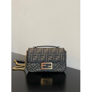 Fendi 8BR793 Baguette Medium Long Chain Handbag 56868