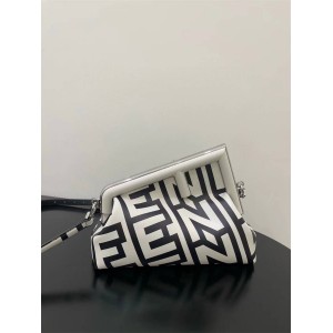 Fendi 8BP129 FIRST Black and White Limited Edition Small Handbag