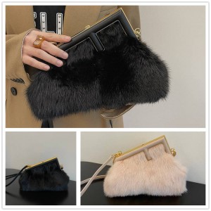 Fendi 8BP129 Mink Fur FIRST Small Handbag Dinner Bag