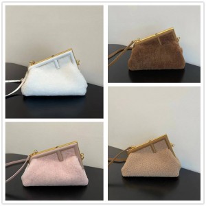 Fendi 8BP129 Wool Banquet Bag FIRST Small Handbag