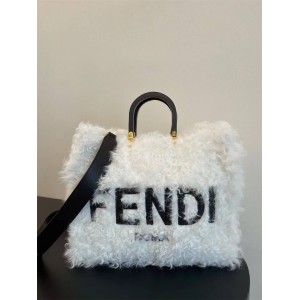 Fendi 8BH386 Sunshine Haima Hair Medium Tote Bag Shopping Bag 68637