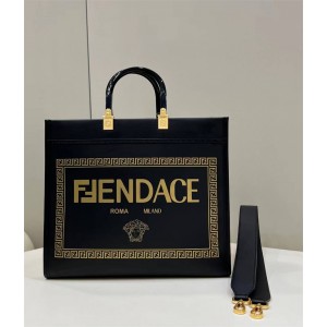 Fendi Versace Co branded Sunshine Medium Shopping Bag Tote Bag 8BH386