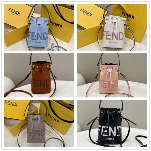Fendi 8BS010 Mon Tresor Leather Bucket Bag 8288