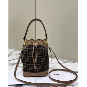 Fendi 8BS093 Mon Tresor FF Fabric Mini Small Bucket Bag 8637