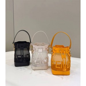 Fendi 8BS010 MON TRESOR Mesh Bucket Bag