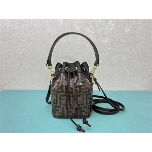 Fendi 8BS010 Beaded Sequin Mon Tresor Small Bucket Bag