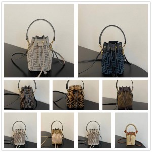 Fendi 8BS010 MON TRESOR FF Classic Handbag with Pattern