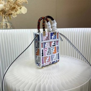 Fendi 8BS051 Printed Sunshine Mini Tote Bag