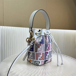 Fendi 8BS010 Colorful Printed Mon Tresor Mini Bucket Bag