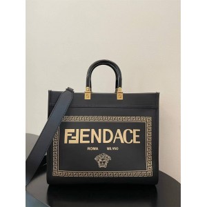 Fendi Versace 8BH386 Sunshine Limited Edition Medium Shopping Bag Tote Bag