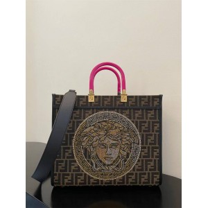 Fendi Versace 8BH372 Sunshine Co branded Large Shopping Bag Tote Bag