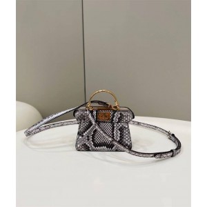 FENDI Peekaboo ISeeU Micro Snake Skin Pocket Bag 80063