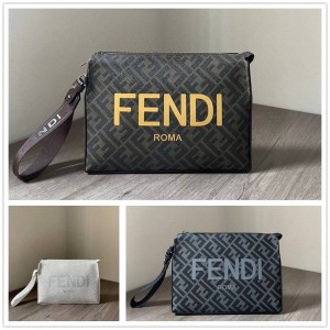 FENDI 7VA564 Roma ETRO Printed Men's Handbag