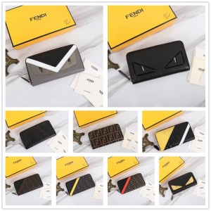 FENDI Classic Monster Eye Zipper Wallet 868568