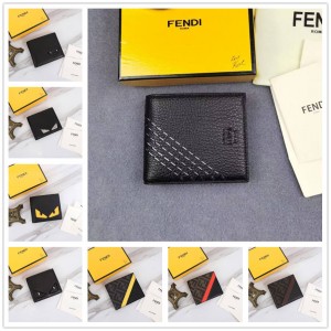 FENDI Monster Eye Pattern Short Double Fold Wallet 968568