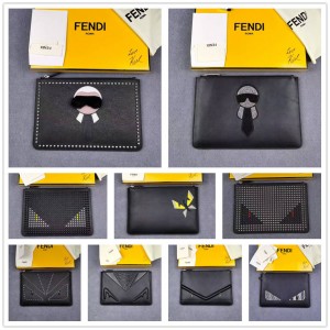 FENDI 7N0110 Little Monster Diagonal Flat Handbag 168568