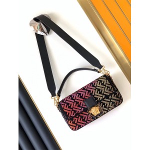 Fendi X VARACE 8BR600 Baguette Co branded Crystal Diamond Handbag
