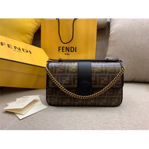 Fendi new DOUBLE F double-sided backhand shoulder strap bag 8BT297