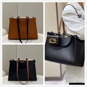FENDI 8BH377 Peekaboo X-tote Small Shopping Bag 8359