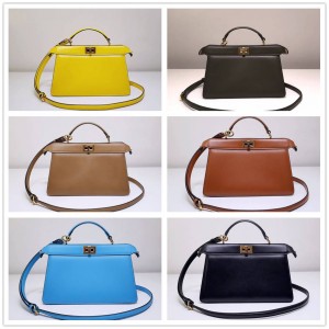 FENDI 8BN323 PEEKABOO ISEEU EAST-WEST Leather Handbag