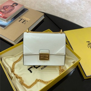 Fendi handbags new KAN U oil wax diagonal shoulder bag 8BT313
