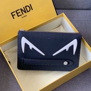 Fendi leather MONSTER small monster eye clutch 7VA350